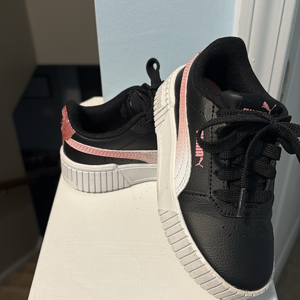 Puma Black and Pink Athletic Shoes